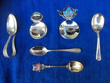 Mixed Lot VINTAGE Tea Caddy Spoons - Salt/Mustard Spoons - Souvenir Teaspoon