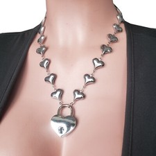 Personalized Custom Name Stainless Steel Heart Lock Necklace Women Birth Gifts