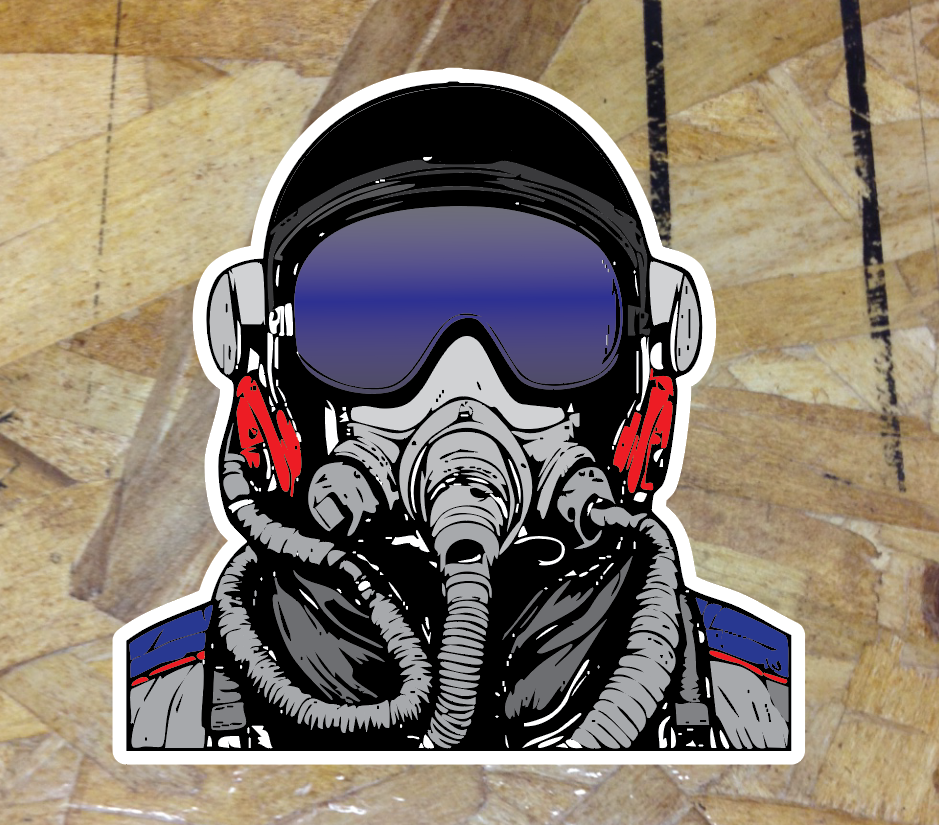 Fly Army Bumer Sticker Jet Fighter Pilot Helmet Military Airplane Car Bumper Vinyl Sticker ...