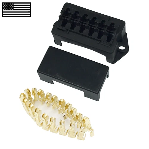 6 Way Fuse Box Block Holder w Terminals Universal Automotive ATC/ATO 12V