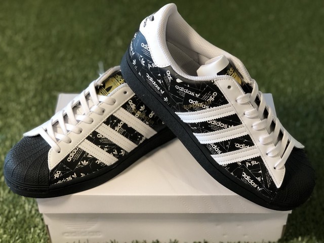 Size 10 - adidas Superstar All Over Print - Black for sale online | eBay