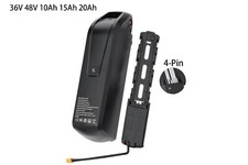 Ebike Battery 52V 48V 36V 10Ah 15Ah 20Ah 200W-2000W Battery Black