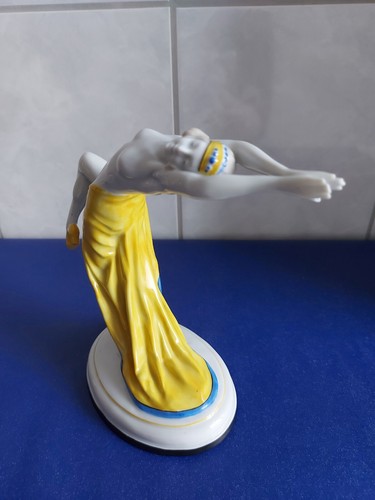 Galluba & Hoffmann Ilmenau Porcelain Figurine - Harem Dancer - Odalisque - Art Deco 1920 - Picture 6 of 20