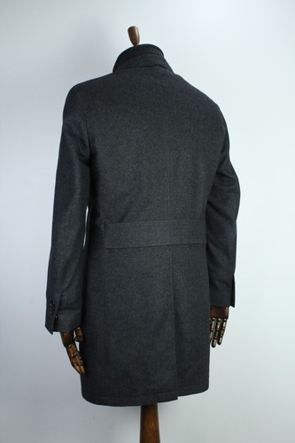 SUITSUPPLY Grey Flannel WOOL & CASHMERE Overcoat Jacket 50IT 40US/UK - Picture 11 of 15
