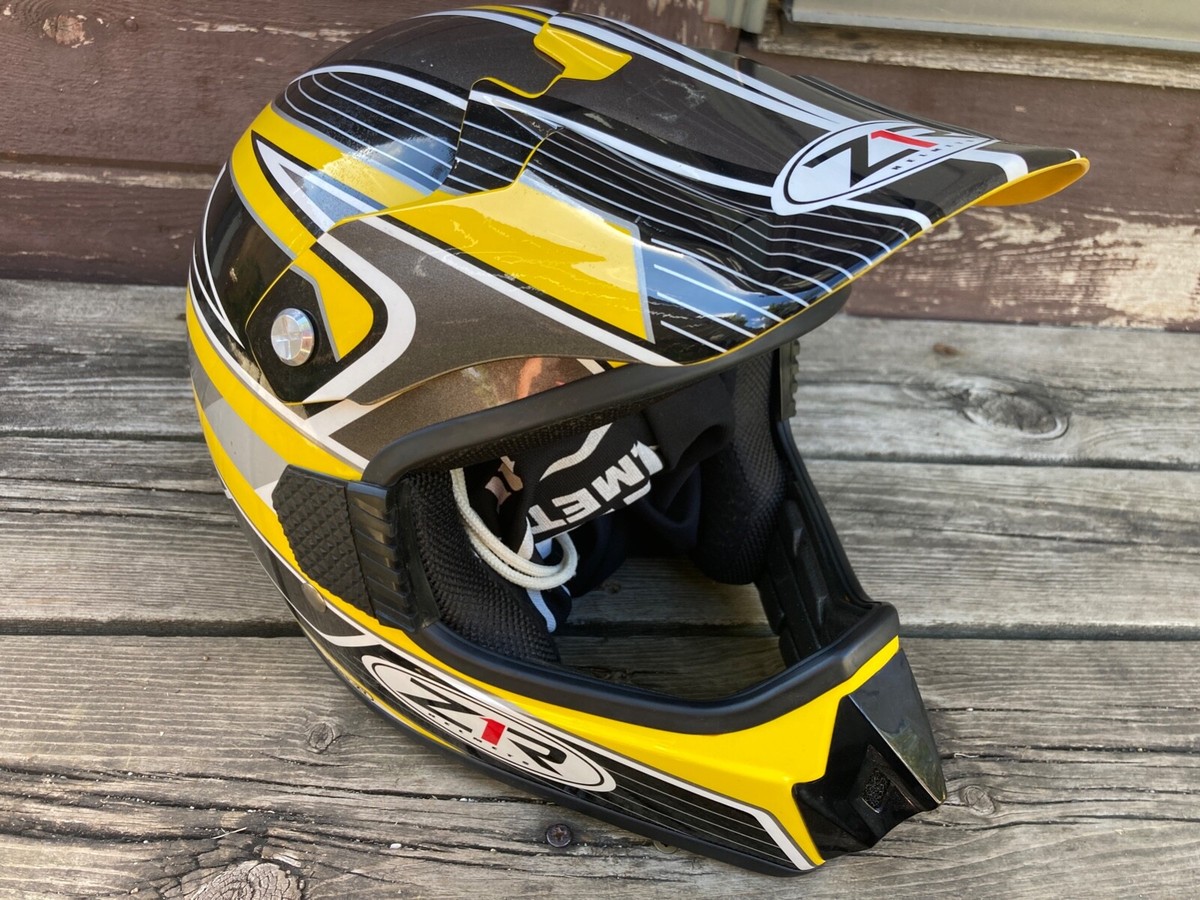 Z1R YOUTH L XL ZRP-XY MOTORCYCLE MOTOCROSS HELMET YELLOW & BLACK