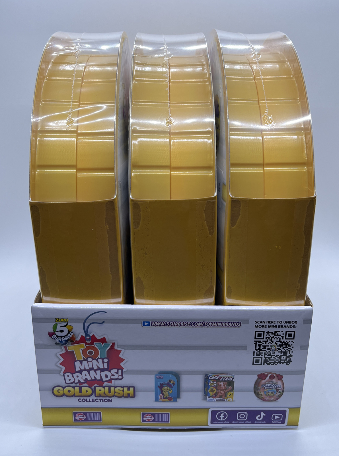 Toy Mini Brands Gold Rush Collector Case Store Display 3Pack Limited