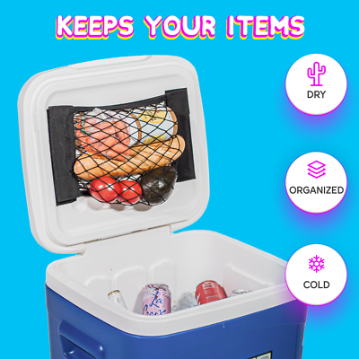 Cooler Accessory Net for Dry Storage and Organization - Fits Yeti