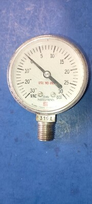 Span Instruments 30-0 in. Hg, 0-30 PSI, 316 Stainless Steel, 1/4'' NPT, 2'' Face