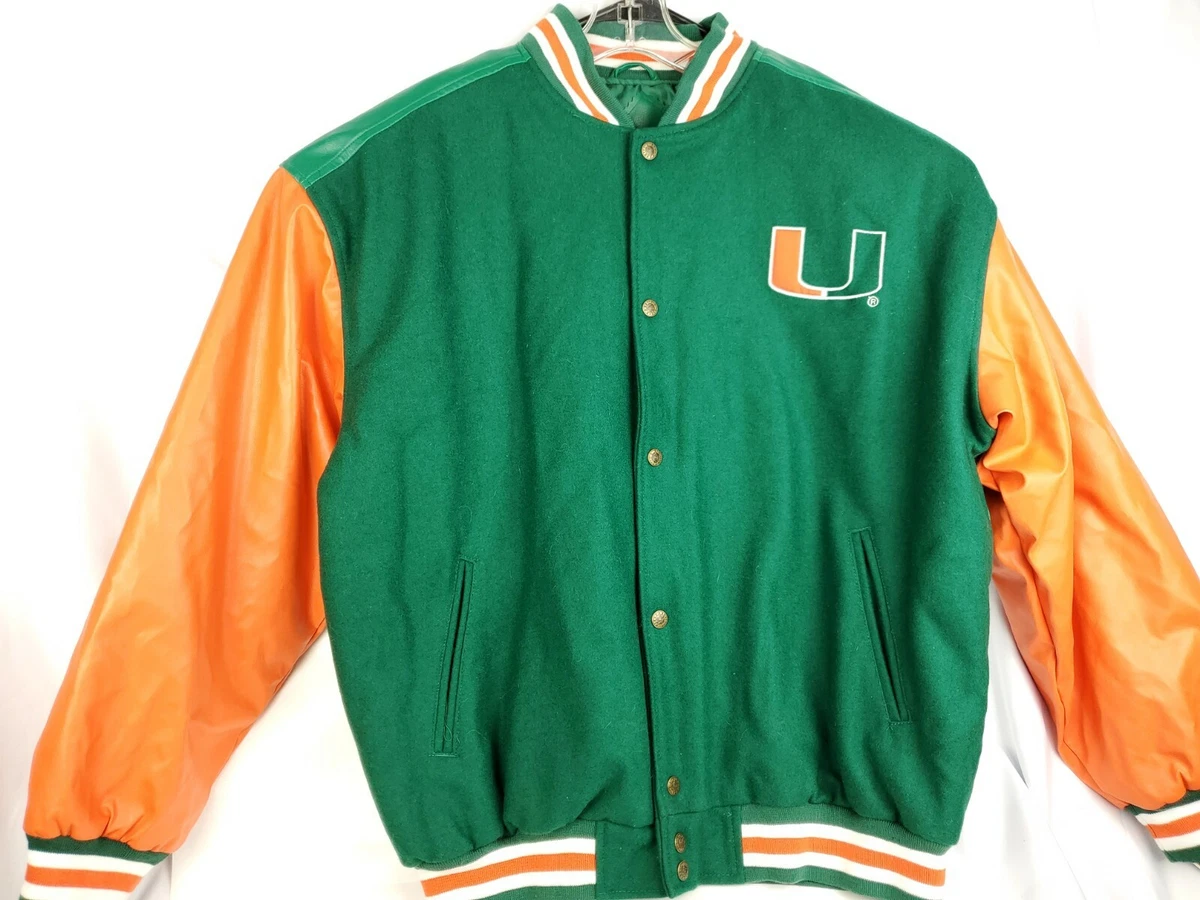 Miami Varsity Jacket Green / Orange