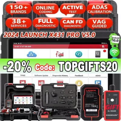 LAUNCH X431 V + 5.0 Pros Elite OBD2 Scanner Car Diagnostic Tool ECU Programming