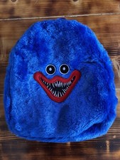 Poppy Playtime Blue Huggy Wuggy Backpack Adjustable Straps Zip Pocket Bag