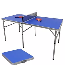 Foldable Ping Pong Table with Net Indoor Outdoor Tennis Table Ping Pong Foldable