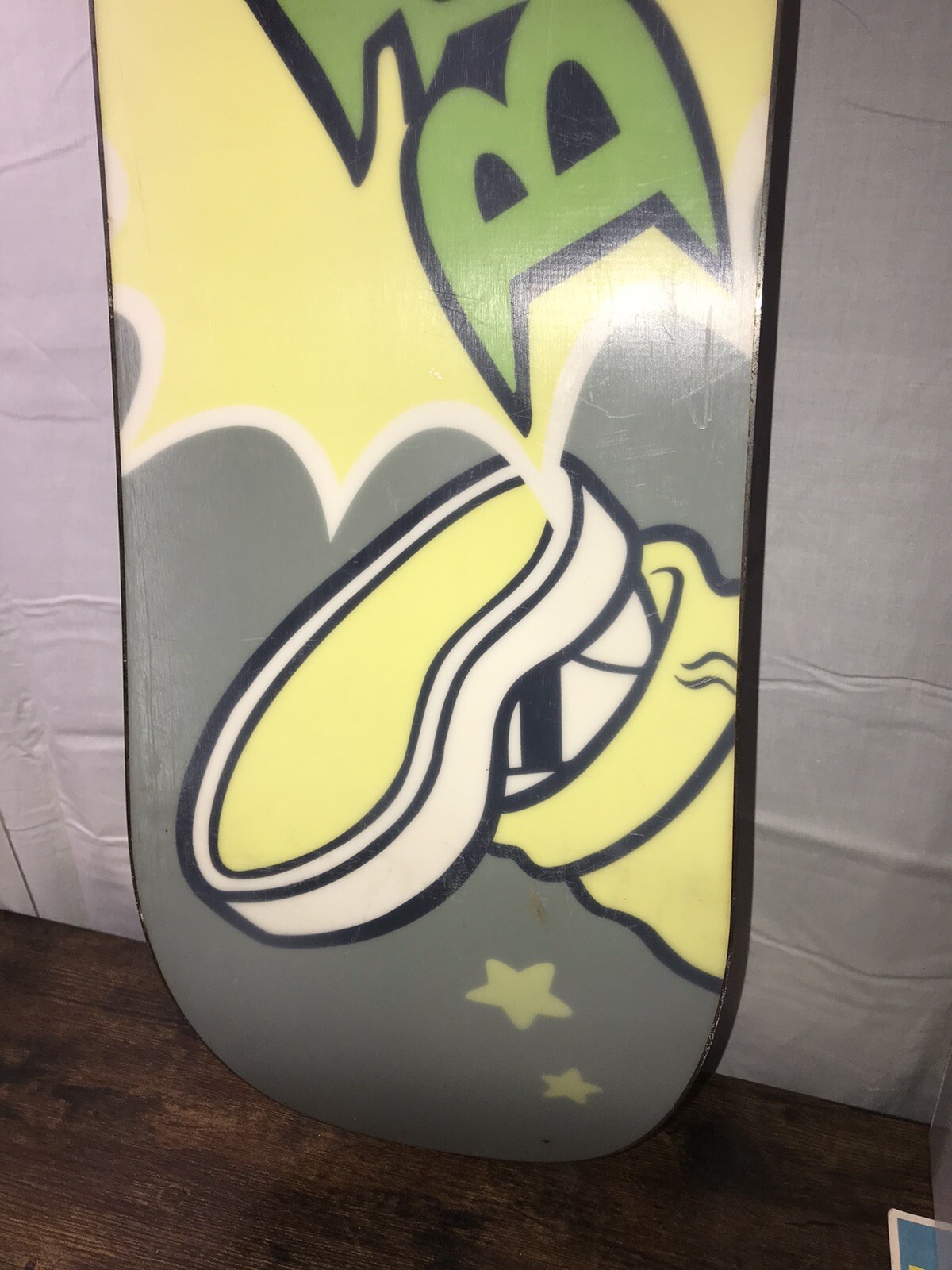 Burton Chopper 111cm Snowboard Deck Only 111 cm Youth Kids Jr Junior White Green