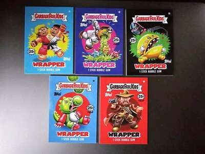 2024 Garbage Pail Kids - Game Over Level 3 - Wrapper Card Complete Set #11-15