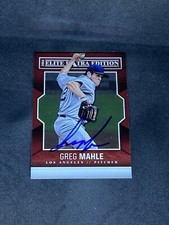 Greg Mahle 2014 Panini Elite Extra Edition #45 Los Angeles Dodgers Signed Card