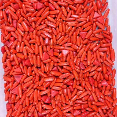 50 Pcs synthetic moonga red coral Cabochon Loose Flat Back Gemstone Lot 15-25mm - Picture 6 of 11