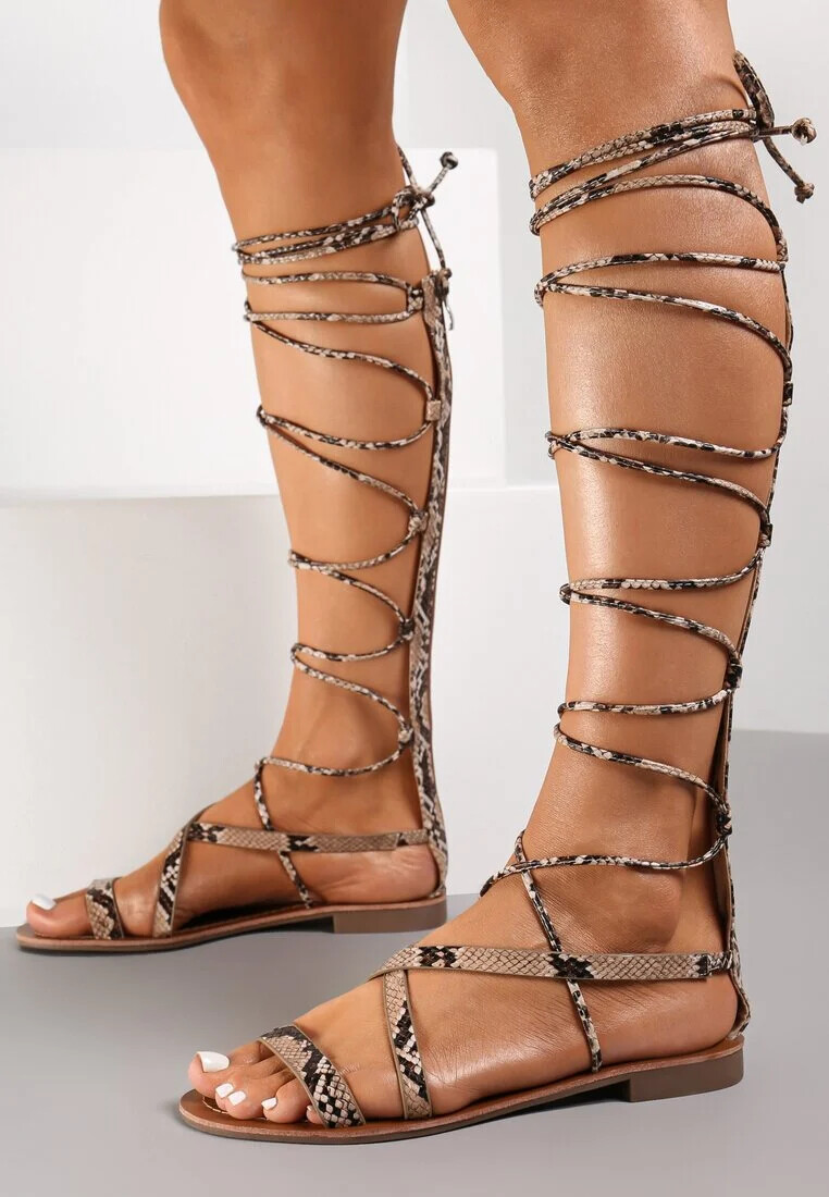 Strappy Gladiator Sandals High Flat Sandals Ladies Flats Strappy