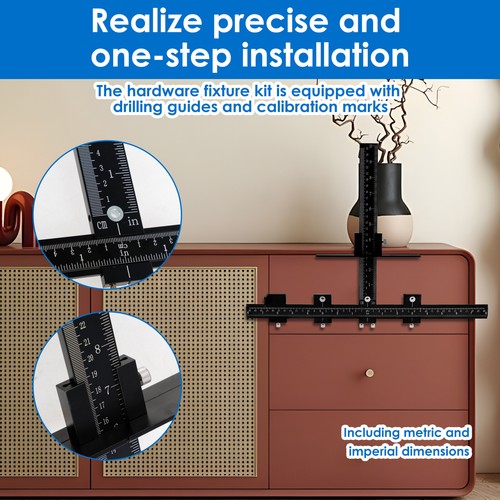 Cabinet Hardware Jig Adjustable Cabinet Handle Jig Aluminum Alloy Precision ☣ - Picture 6 of 9