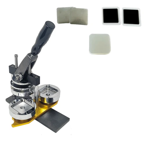 Manuelle quadratische Abzeichen Magnet Maschine zum Selbermachen Dekoration 50*50 mm 2*2 Zoll Neu - Bild 4 von 15