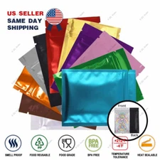 Mylar Bags For Food Storage With Smell Proof Zip Seal Lock and Clear Front