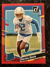 2023 Donruss Derius Davis Rated Rookie Red Press Proof SP No. 351 LA Chargers