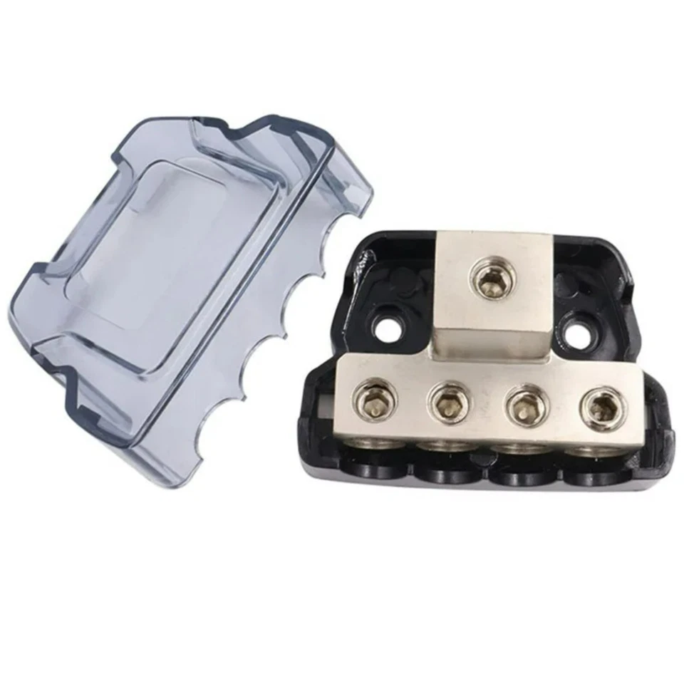 2 PACK 4 Way Distribution Block 0-4 AWG In, 4-10 AWG Out for Power or Ground - Image 2 of 4