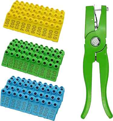 300PCS Livestock Goat Ear Tags Labels for Sheep Pig Livestock Dog