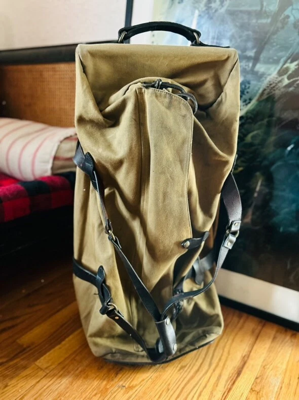 Filson Wheeled Duffle Travel Bag Rugged Twill X-Large Style 284 Ykk Zipper USA - Image 2 of 4