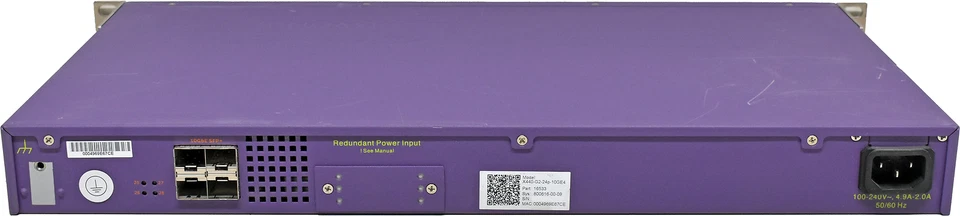 Extreme Summit X440-G2-24p-10GE4 24-Port PoE+ GE Switch 4+4 SFP/SFP+ Rack Ears - Image 2 of 4