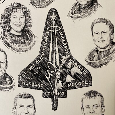 NEVER FORGET - SPACE SHUTTLE COLUMBIA STS-107 CREW MEMORIAL ART