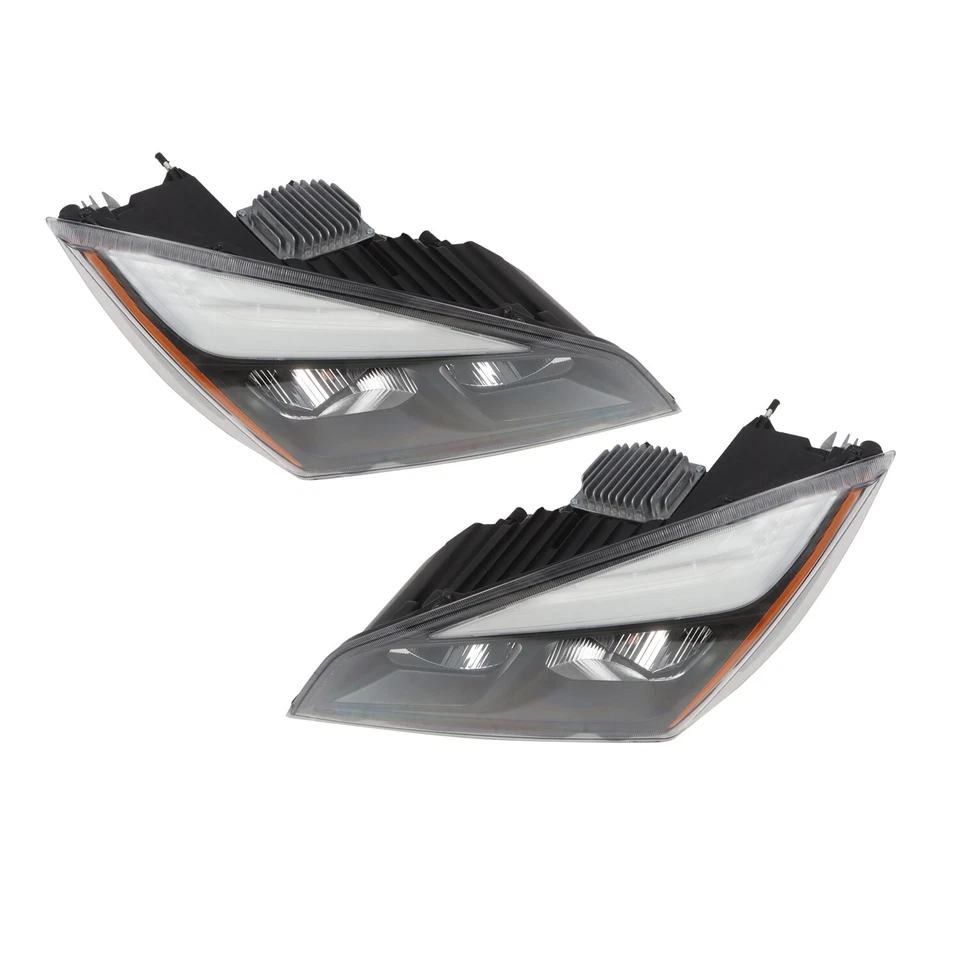 For 2018-2022 Freightliner Cascadia Full LED Black Housing Headlights Headlamps - Image 4 of 4