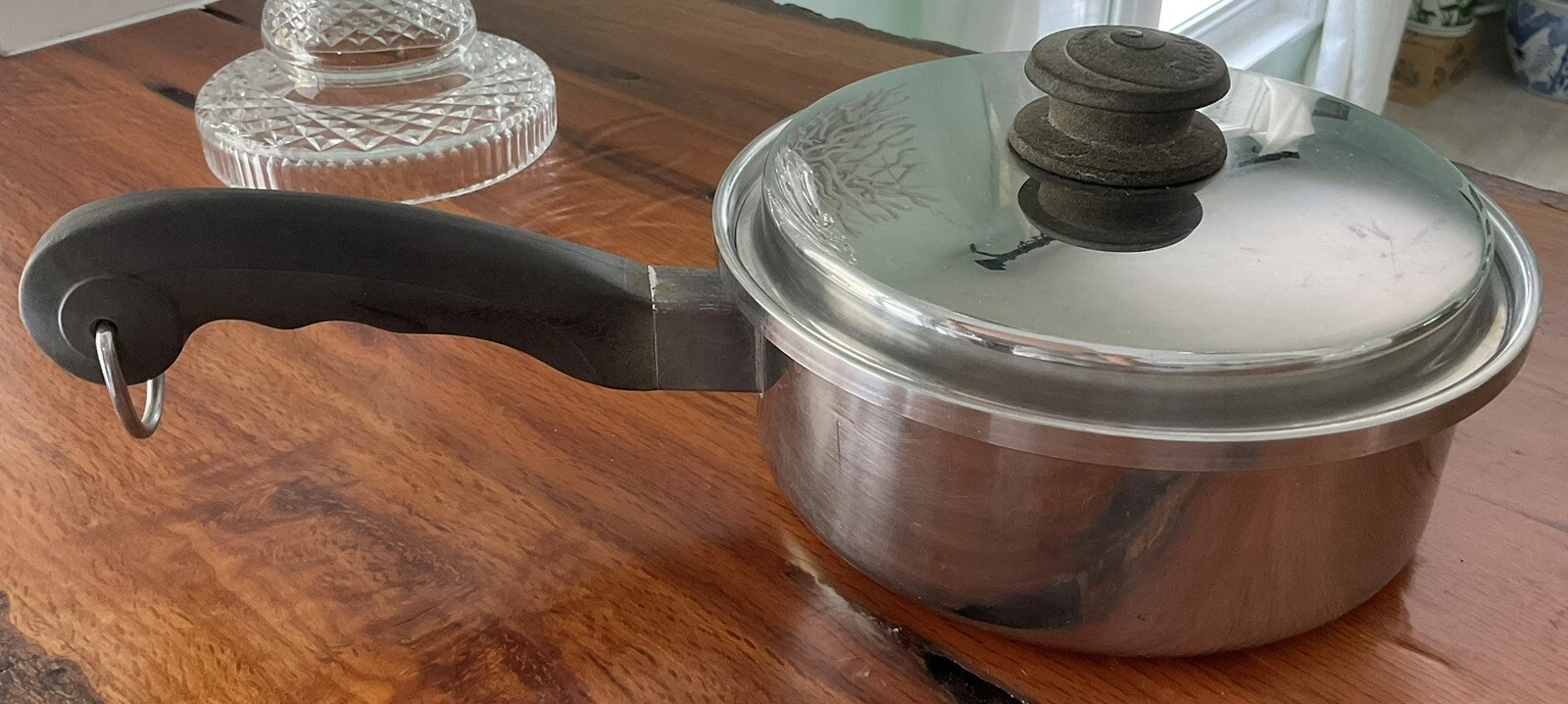 Vintage SALADMASTER Stainless Steel 18-8 Tri Clad 8" Skillet / Sauce Pot w/Lid