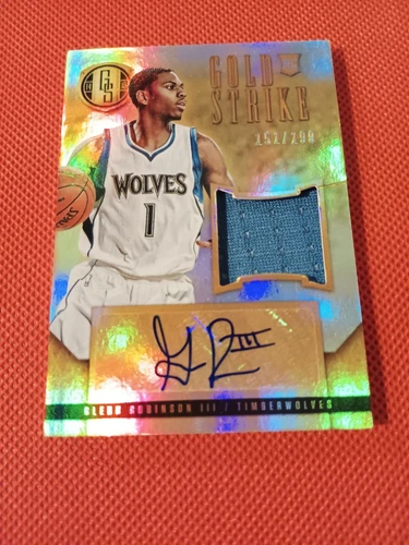 2014 GLENN ROBINSON III PANINI GOLD STRIKE AUTOGRAPHED AUTO ROOKIE CARD RC /199