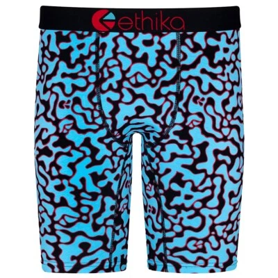 Ethika Boxer Brief Staple Fit Homme DART CAMO Bleu Extensible Respirant - Photo 1/4