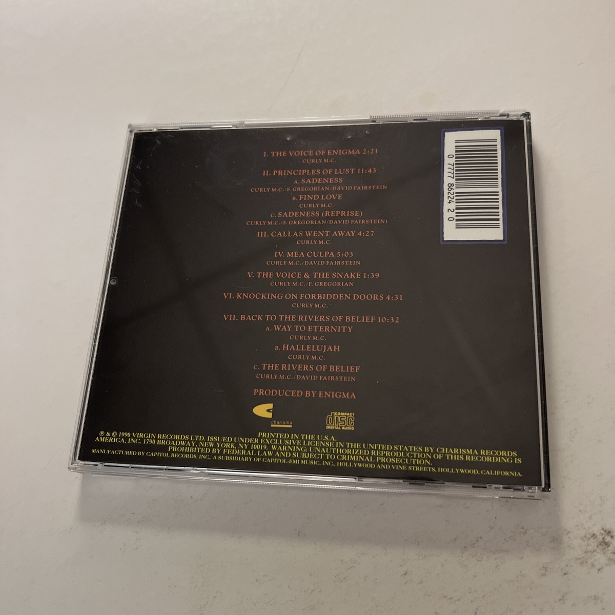 MCMXC A.D. by Enigma (CD, 1992) 77778622420| eBay