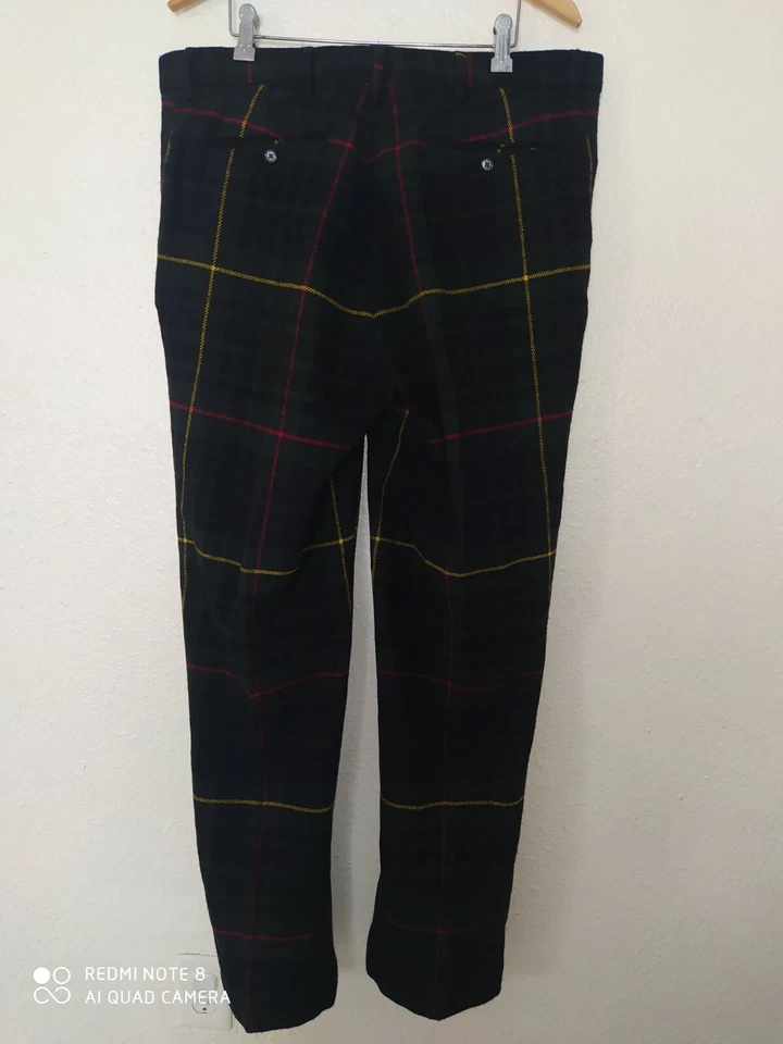 POLO RALPH LAUREN Blackwatch Tartan Golf 36 X 33 Tweed Wool Flannel Pants - Image 3 of 4