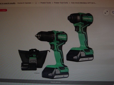 Metabo HPT 18V Cordless Impact Driver Drill 2 Piece Charger 2 Batt #KC18DDXS-NEW