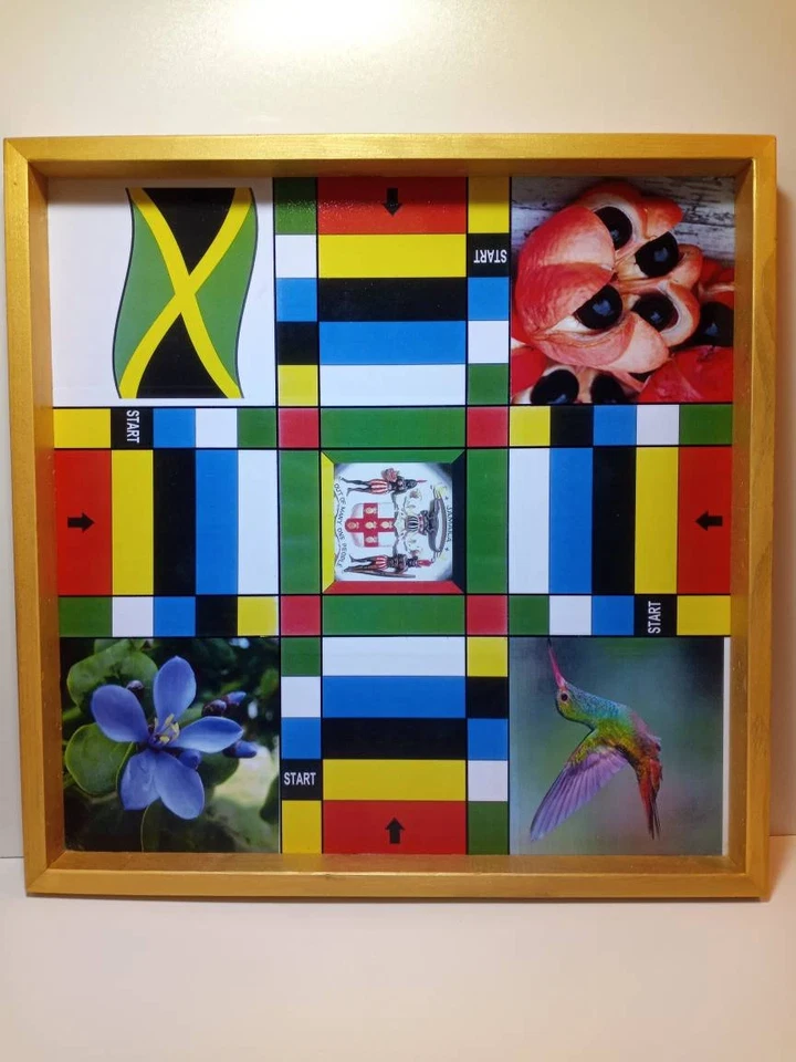 Jamaican National Symbols Ludi Board Game, 24x24x2 inches - Image 4 of 4