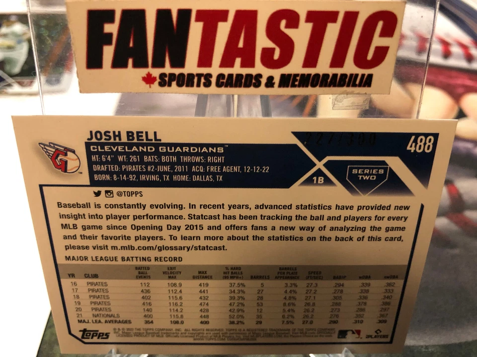 2023 Topps Baseball Series 1,2 & Update ADVANCED STATS Parallel /300 YOU PICK - Image 4 of 4