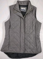 Magellan Outdoors Willow Creek Quilted Vest Womens Size L Classic Fit Gray Euc!