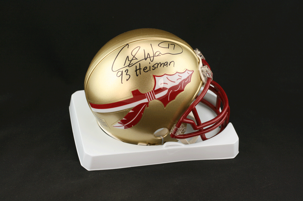 Charlie Ward Autographed Signed Florida State Seminoles Florida State Mini Helmet + 93 Heisman PSA/DNA 