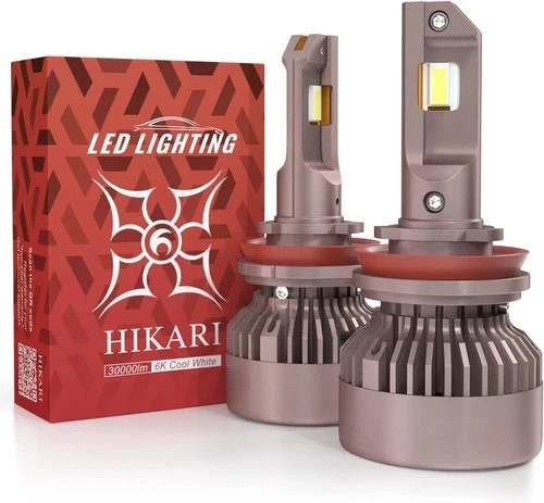 Hikari Future H11/H8/H9 LED Fog Light Bulbs 30000LM 65W 6000K Cool White (Pair)