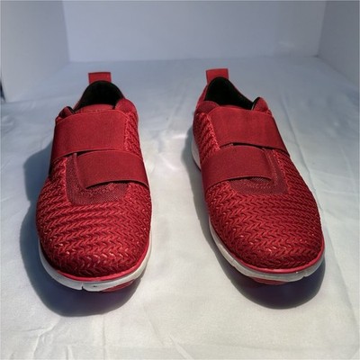 Geox Respira Red Mesh Hook & Loop Sneakers Breathable Athletic Shoes Women