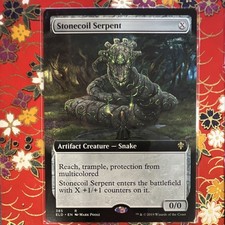 Magic: The Gathering Stonecoil Serpent Extended Art Eldraine Rare 2019 Mark Poo…
