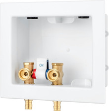  1 Pack  Washing Machine Outlet Box Expansion PEX-A, Single Control Valve, Inle