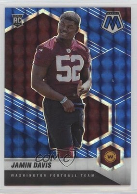 2021 Panini Mosaic Rookies Blue Prizm 35/99 Jamin Davis #364 Rookie RC 0u8k