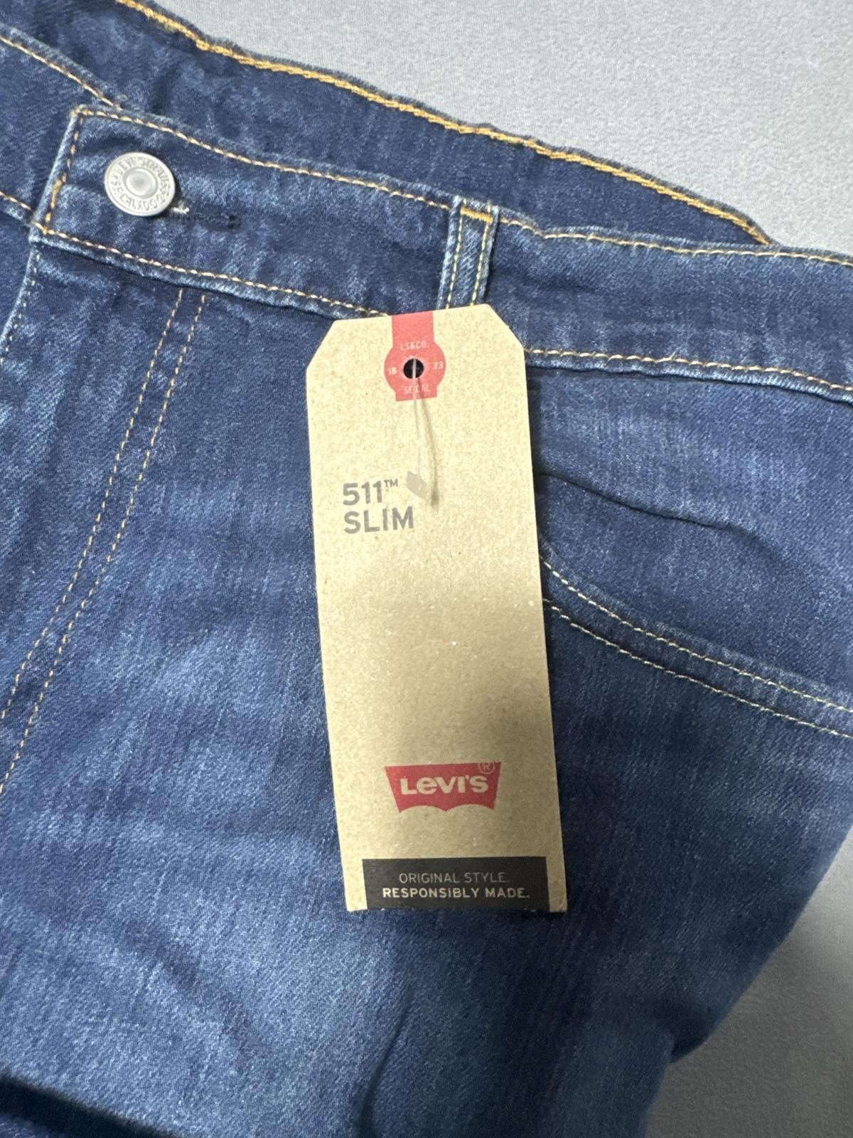 Levi's 511 Men's Slim Stretch Jeans 38x32 Blue Denim - NWT image 7