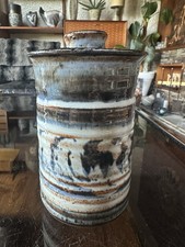 Vintage Studio Pottery Lidded Jar By Llangollen Pottery Wales