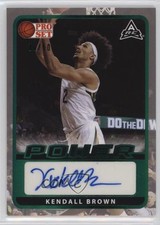 2021-22 Leaf Pro Set Power Base Green Spectrum Foil /50 Kendall Brown Auto 2g6