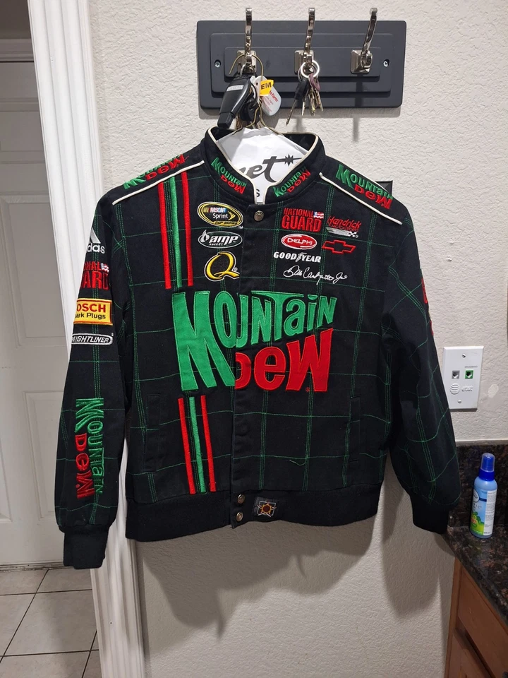 Jaqueta de corrida Dale Earnhardt Jr Mountain Dew NASCAR Jr Nation 2XL vintage Y2K - Imagem 4 de 4